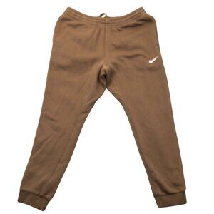 Nike Mens Jogger Pants Large Swoosh Sweatpants Pull On Activewear Casual Brown
